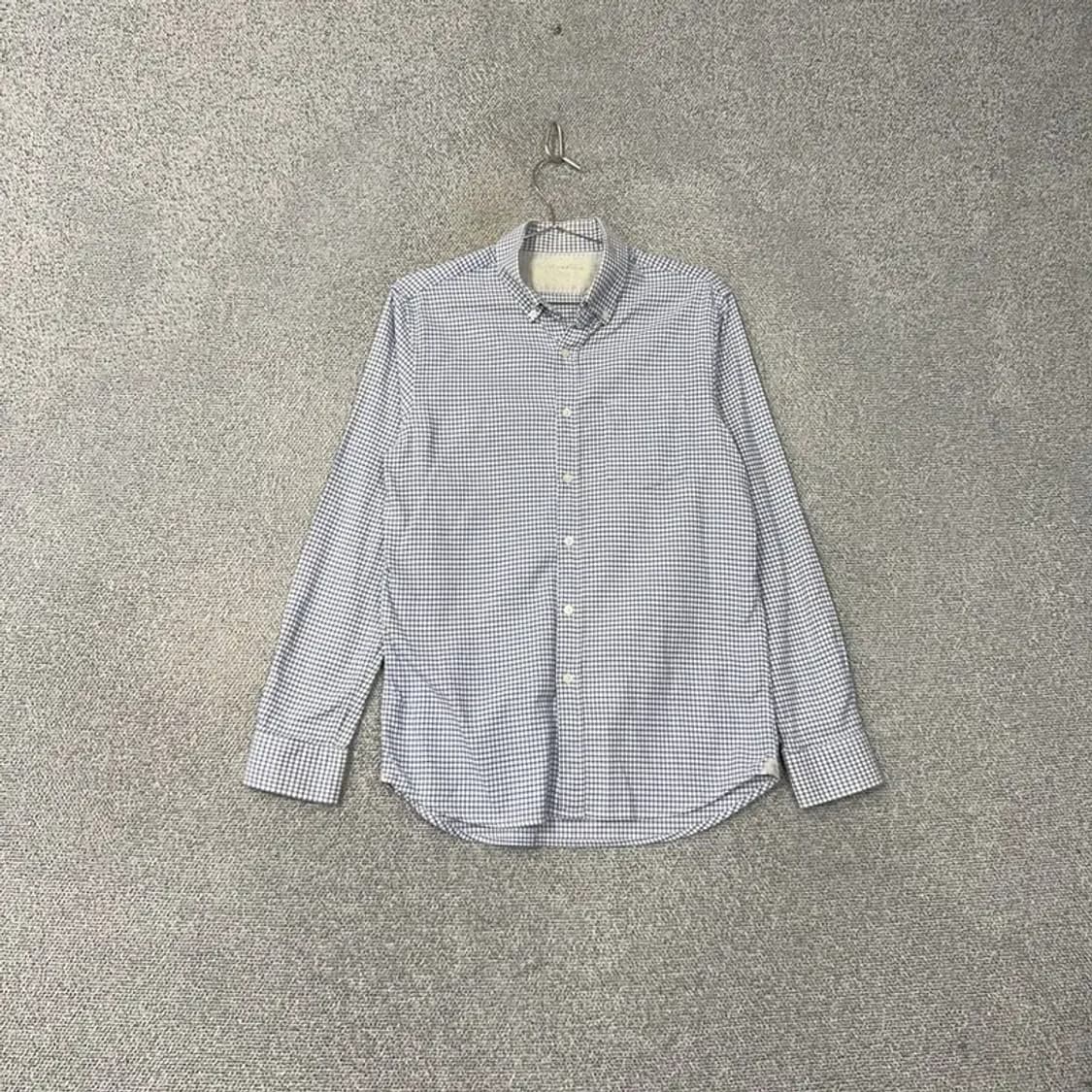 커스텀 멜로우 캐주얼 블루 체크 셔츠 105 상품이미지1