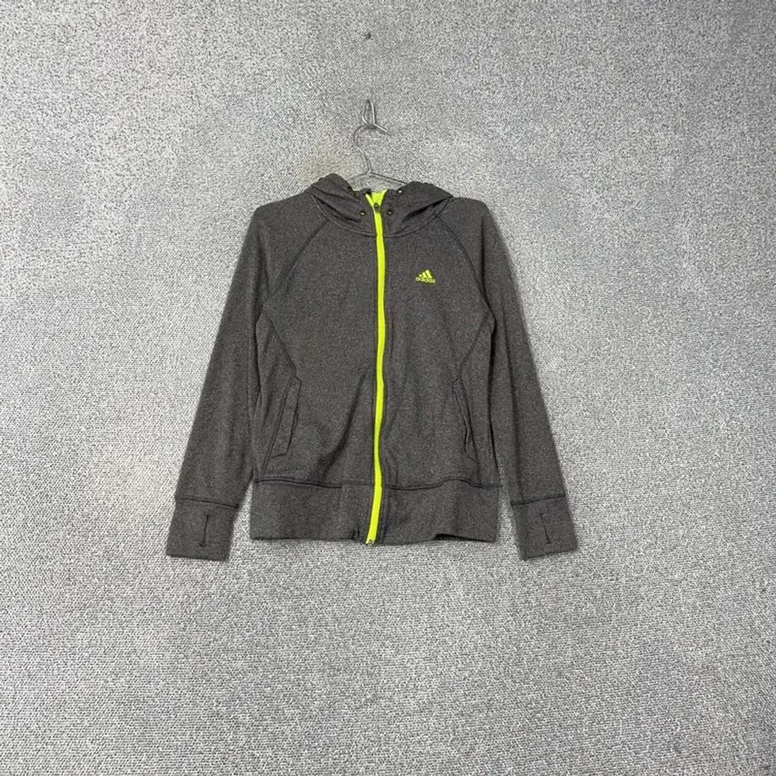 아디다스 딥그레이 형광 포인트 여성 후드집업 90 상품이미지1