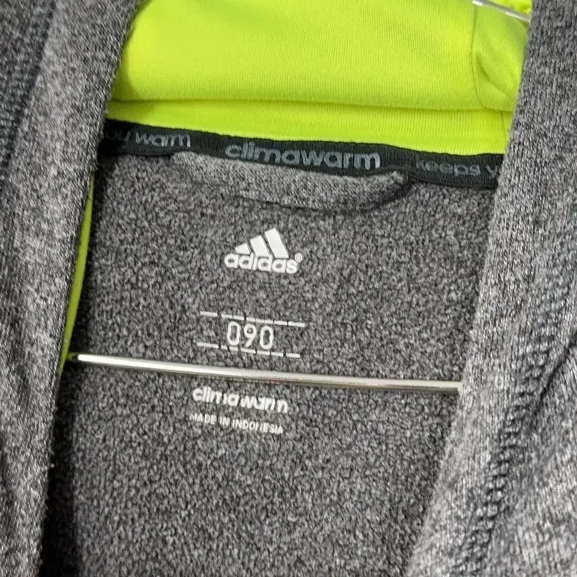 아디다스 딥그레이 형광 포인트 여성 후드집업 90 상품이미지3