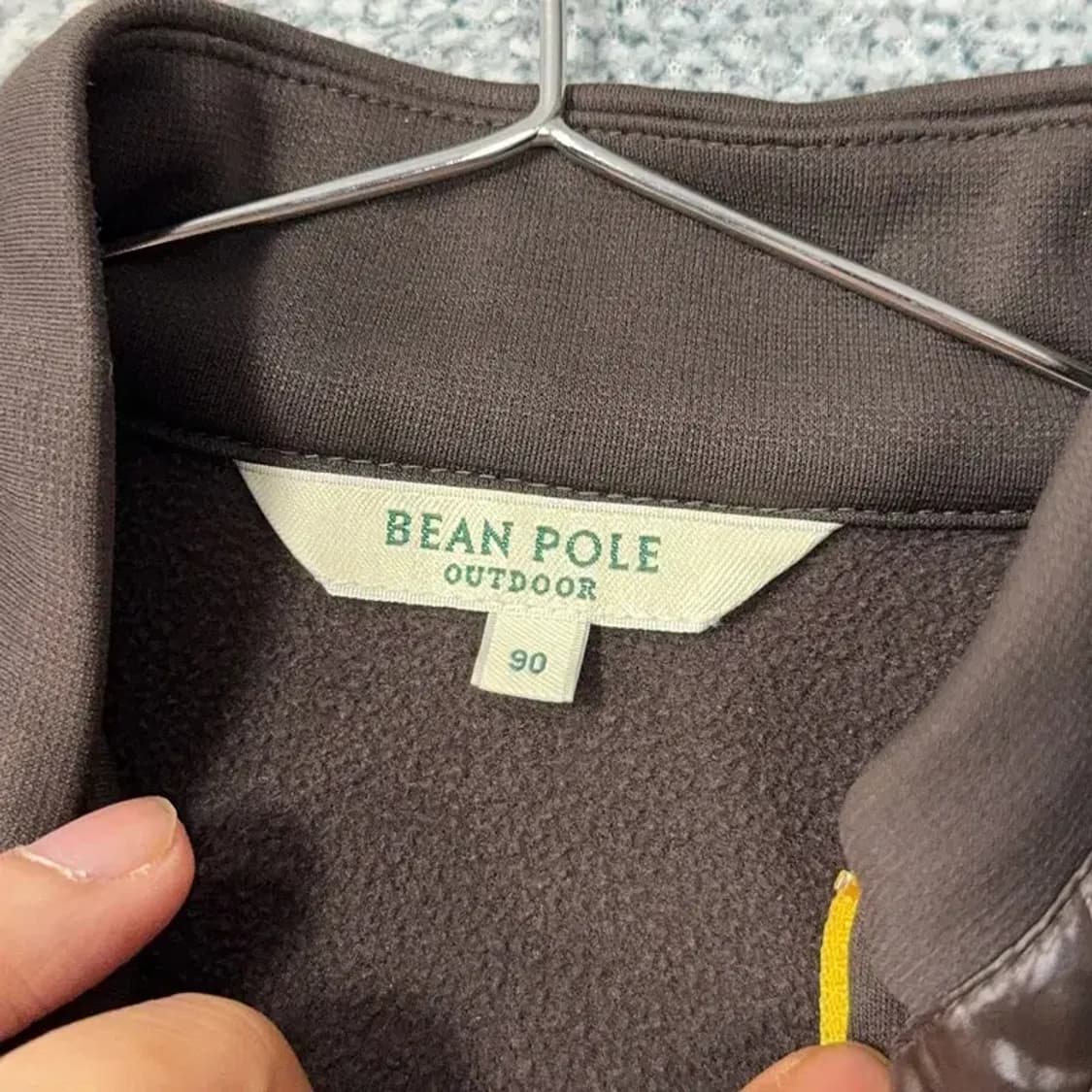 빈폴 브라운 로고 기능성 등산 반집업 긴팔티 90 상품이미지3