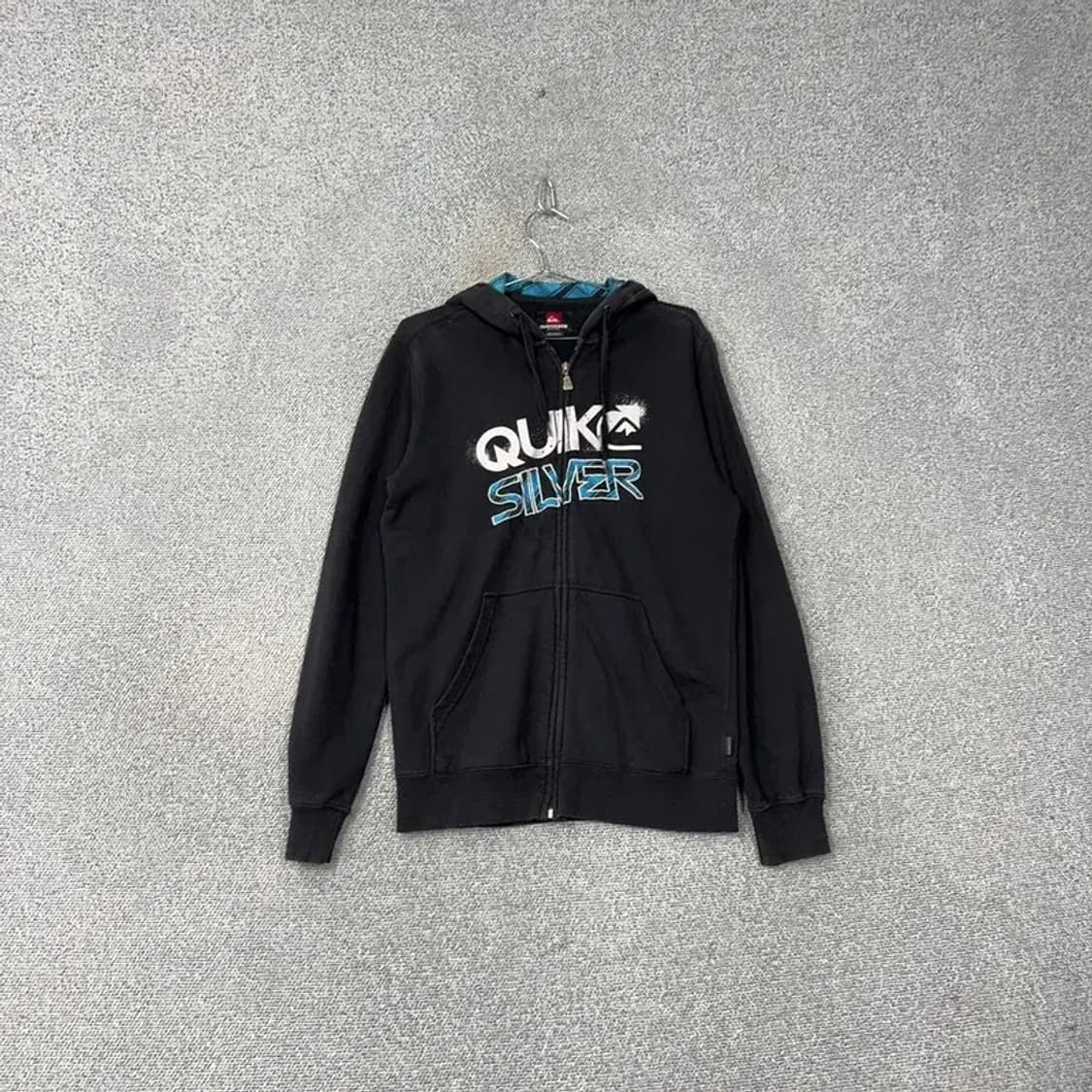 퀵실버 프린팅 로고 후드집업 S 상품이미지1