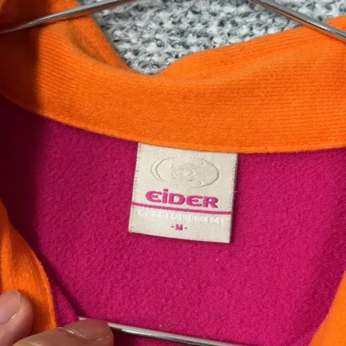 아이더 핑크 로고 기능성 등산 운동 긴팔티 M 상품이미지3