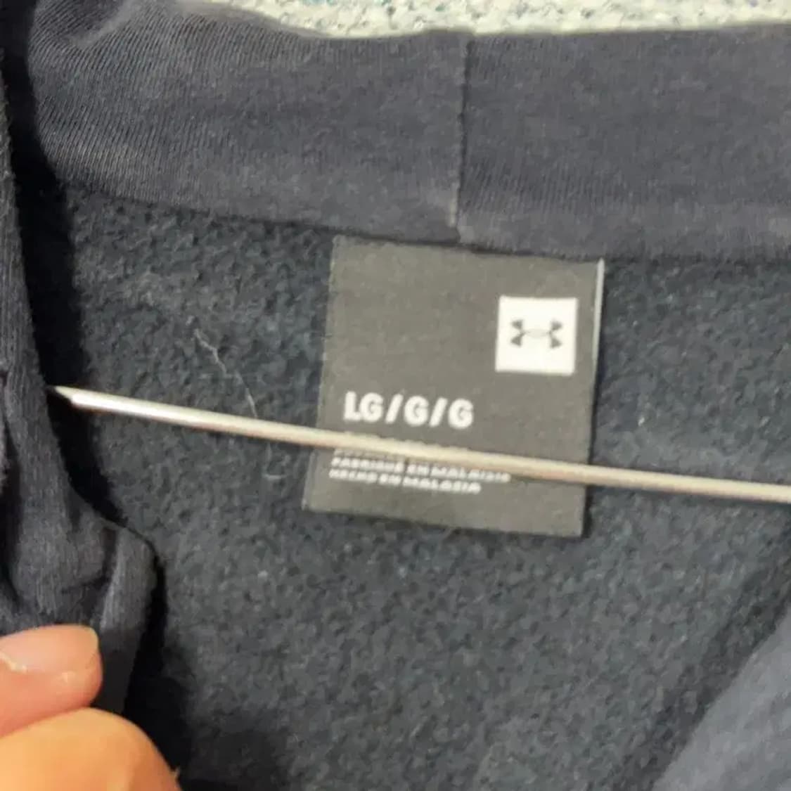 언더아머 심플 로고 캐주얼 남성 후드집업 L 상품이미지3