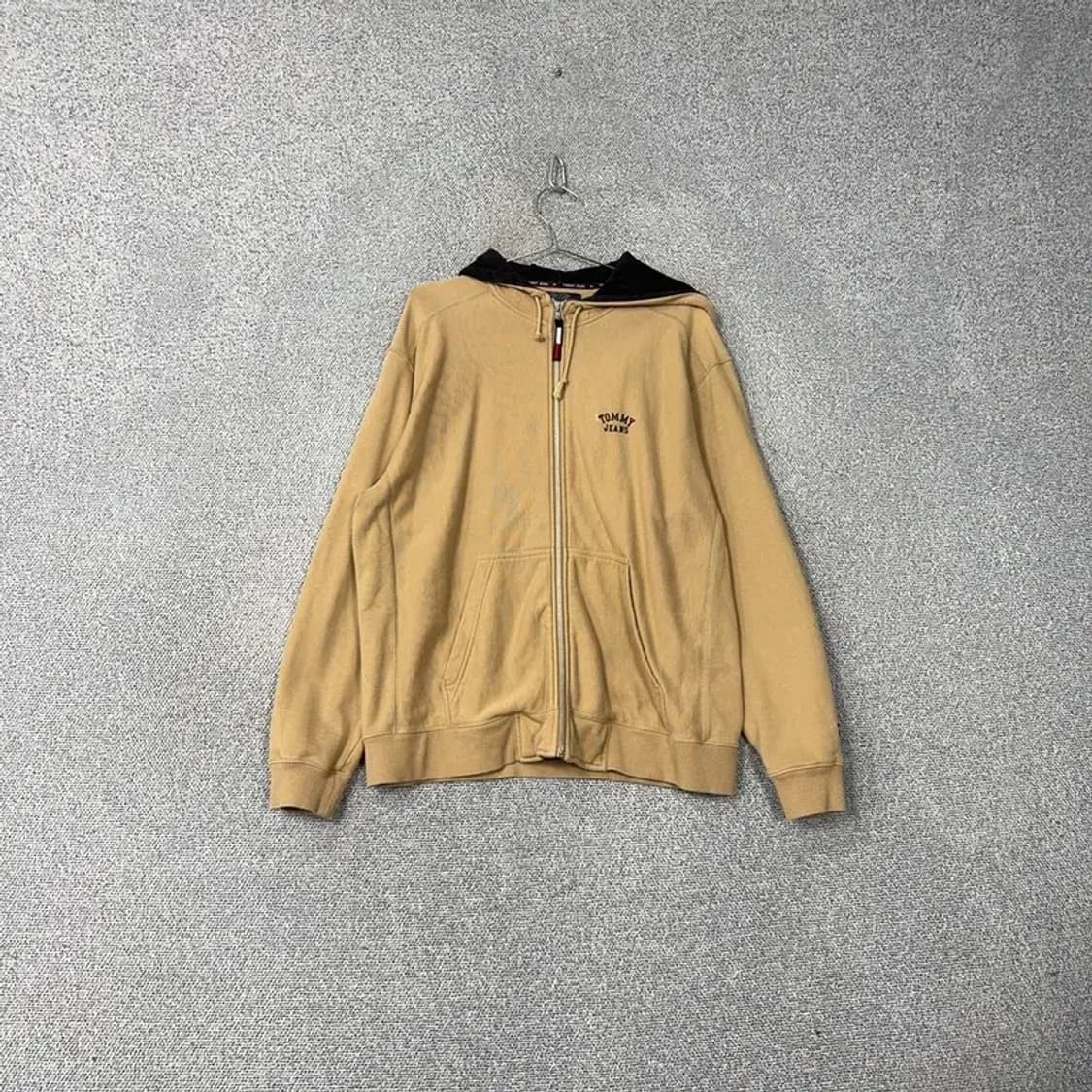 타미 진스 베이지 Y2K 빈티지 오버핏 후드집업 M 상품이미지1