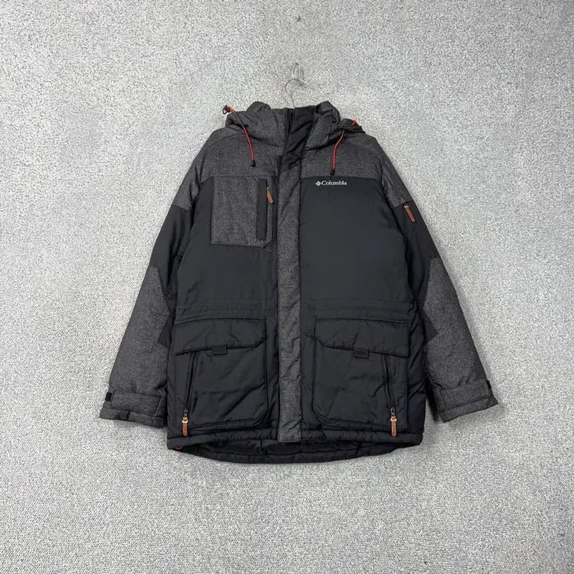 콜롬비아 로고 그레이 옴니 윈드 방한 오리털 덕다운 패딩 XL 상품이미지1