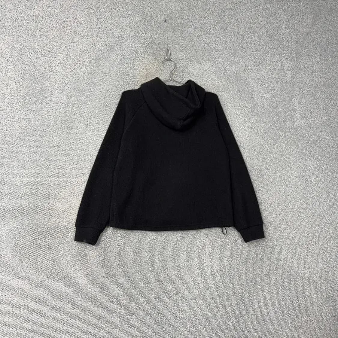 지프 블랙 로고 기모 후리스 반집업 후드티 F 상품이미지2