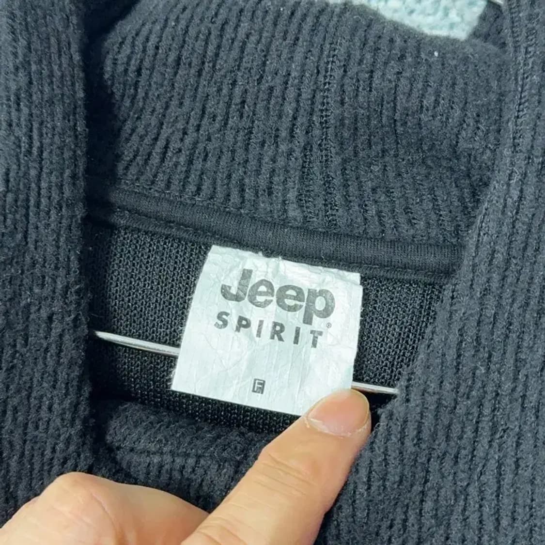 지프 블랙 로고 기모 후리스 반집업 후드티 F 상품이미지3