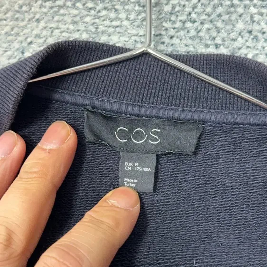 코스 남성 캐주얼 네이비 코튼 블루종 집업 자켓 M 상품이미지3