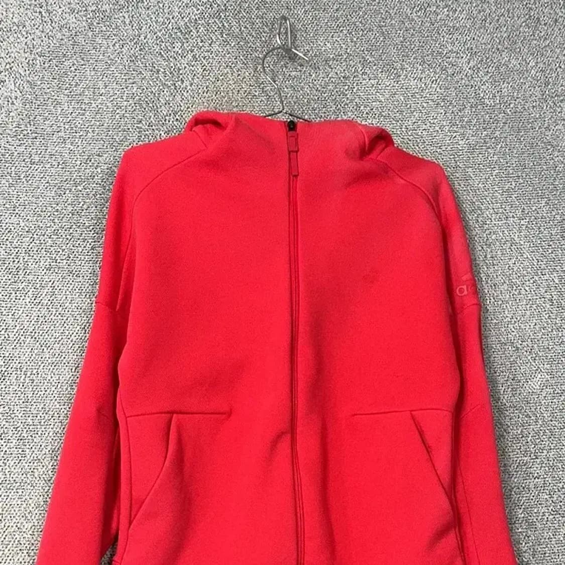 아디다스 레드 코랄 기능성 폴리 후드집업 M 상품이미지3