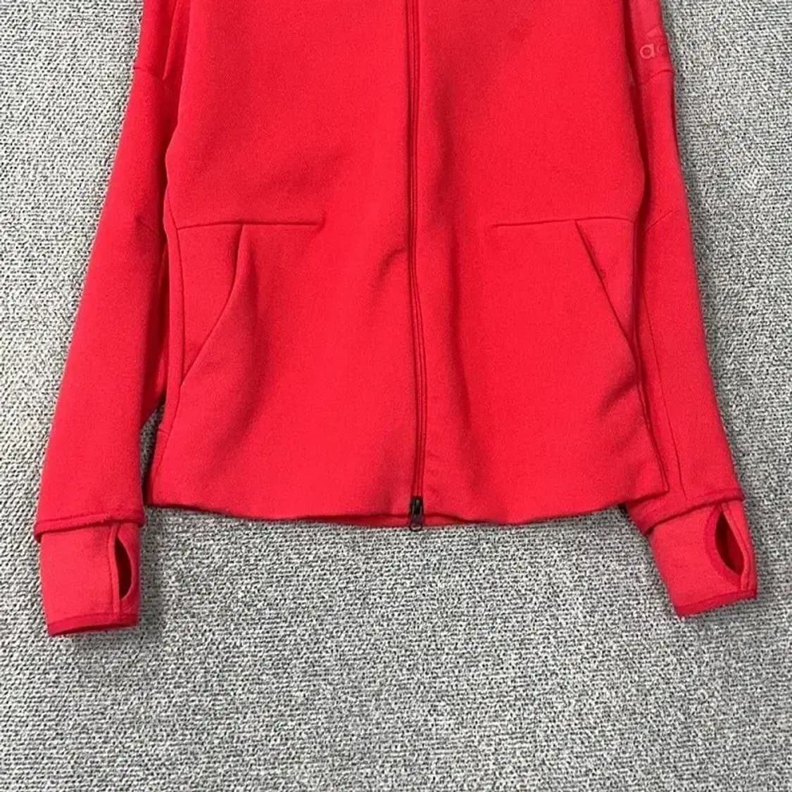 아디다스 레드 코랄 기능성 폴리 후드집업 M 상품이미지4