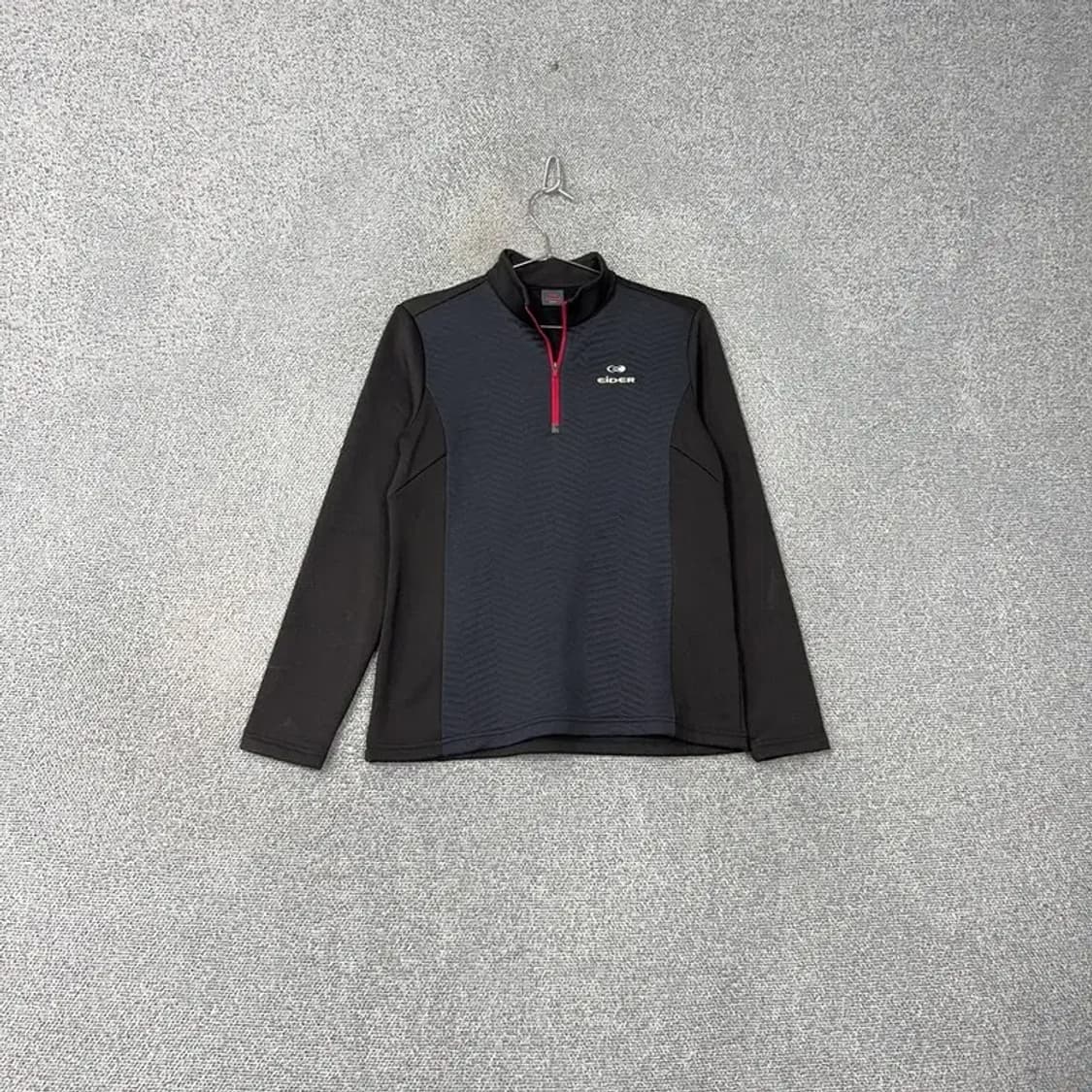 아이더 로고 기능성 등산 운동 반집업 긴팔티 L 상품이미지1