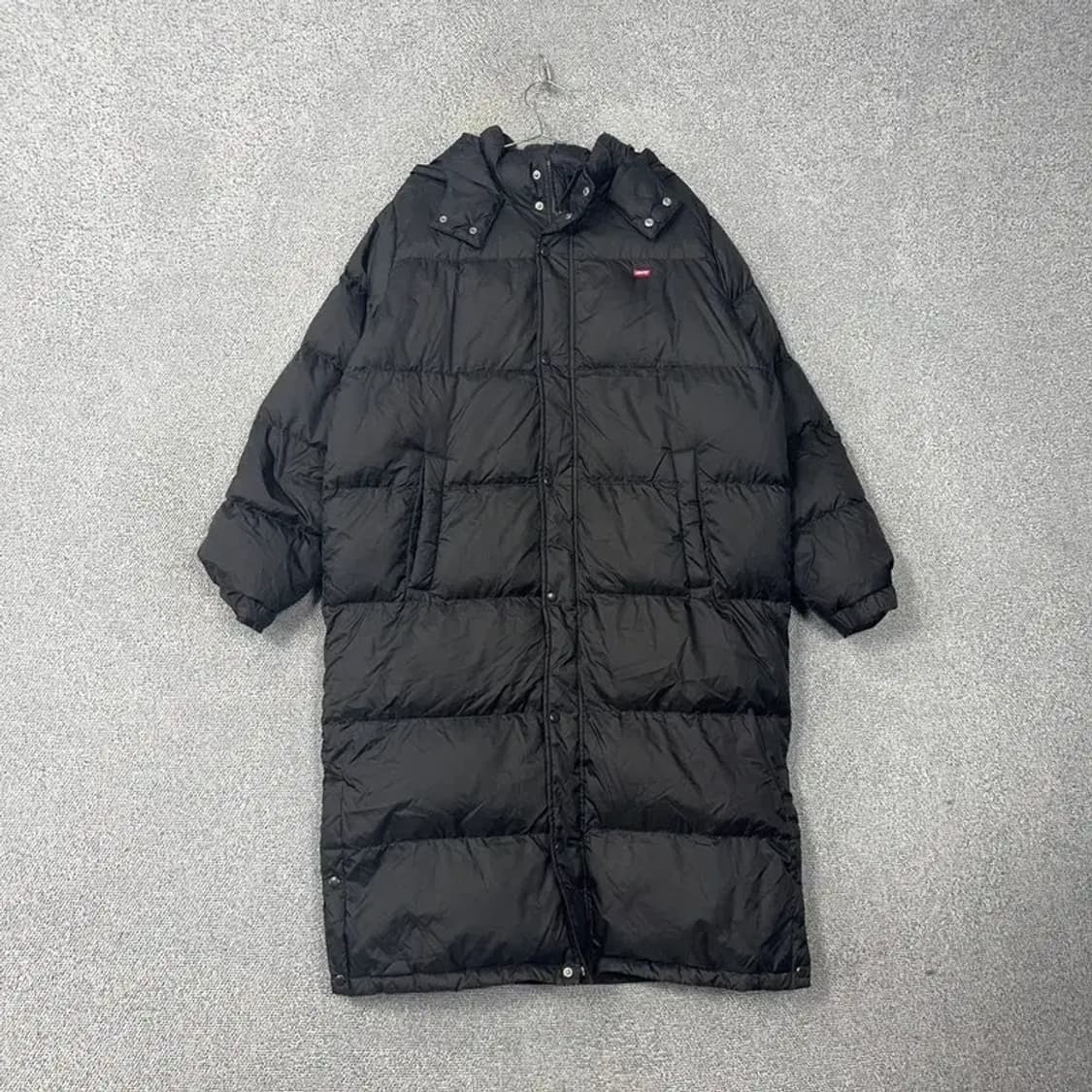 리바이스 로고 블랙 롱패딩 XL 상품이미지1