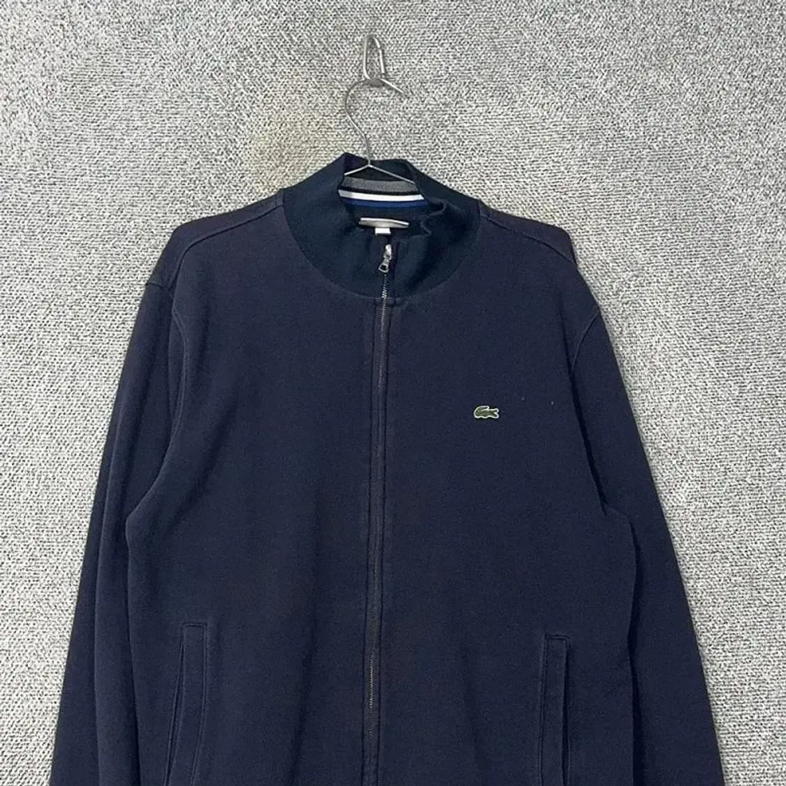 라코스테 로고 코튼 네이비 집업 져지 XL 상품이미지3