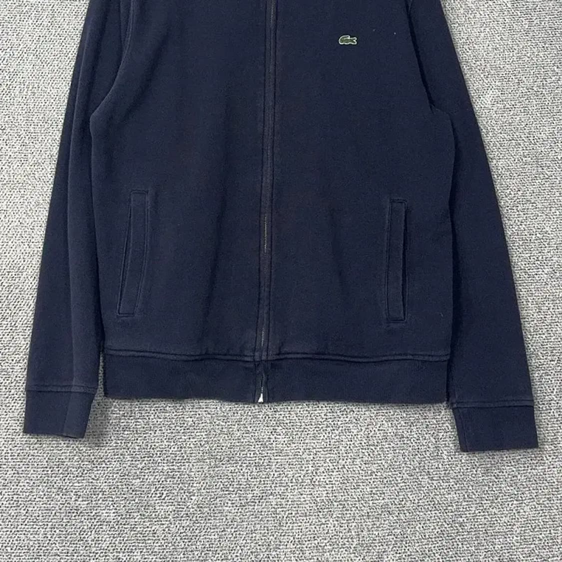라코스테 로고 코튼 네이비 집업 져지 XL 상품이미지4