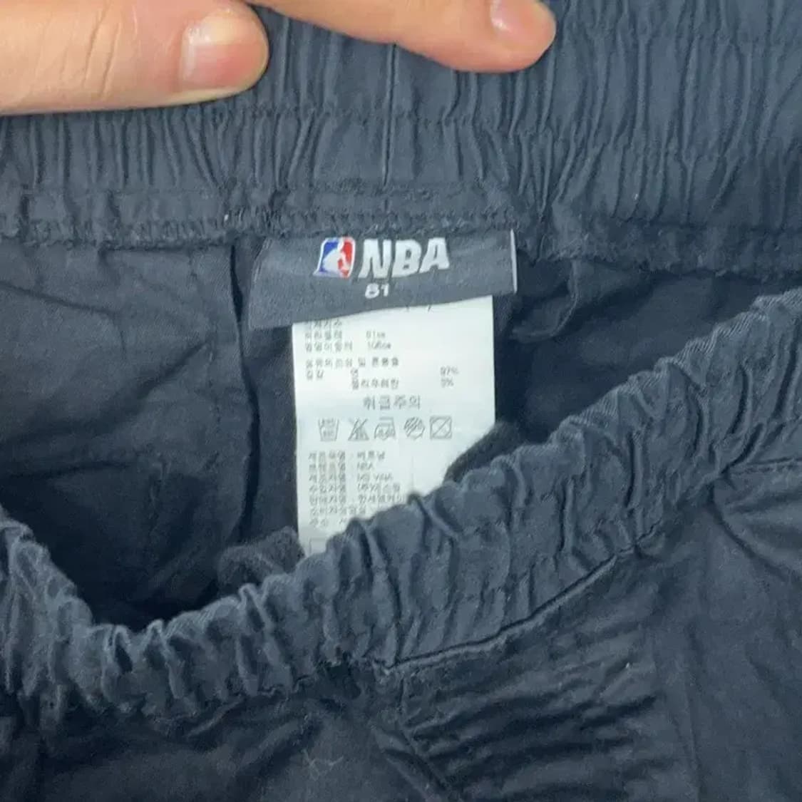 NBA 코튼 블랙 밴딩 바지 32 상품이미지5