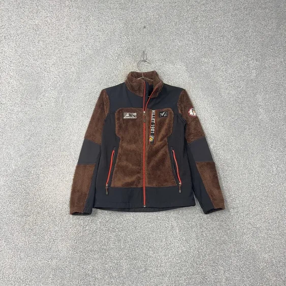 밀레 브라운 털 기모 후리스 집업 자켓 M 상품이미지1