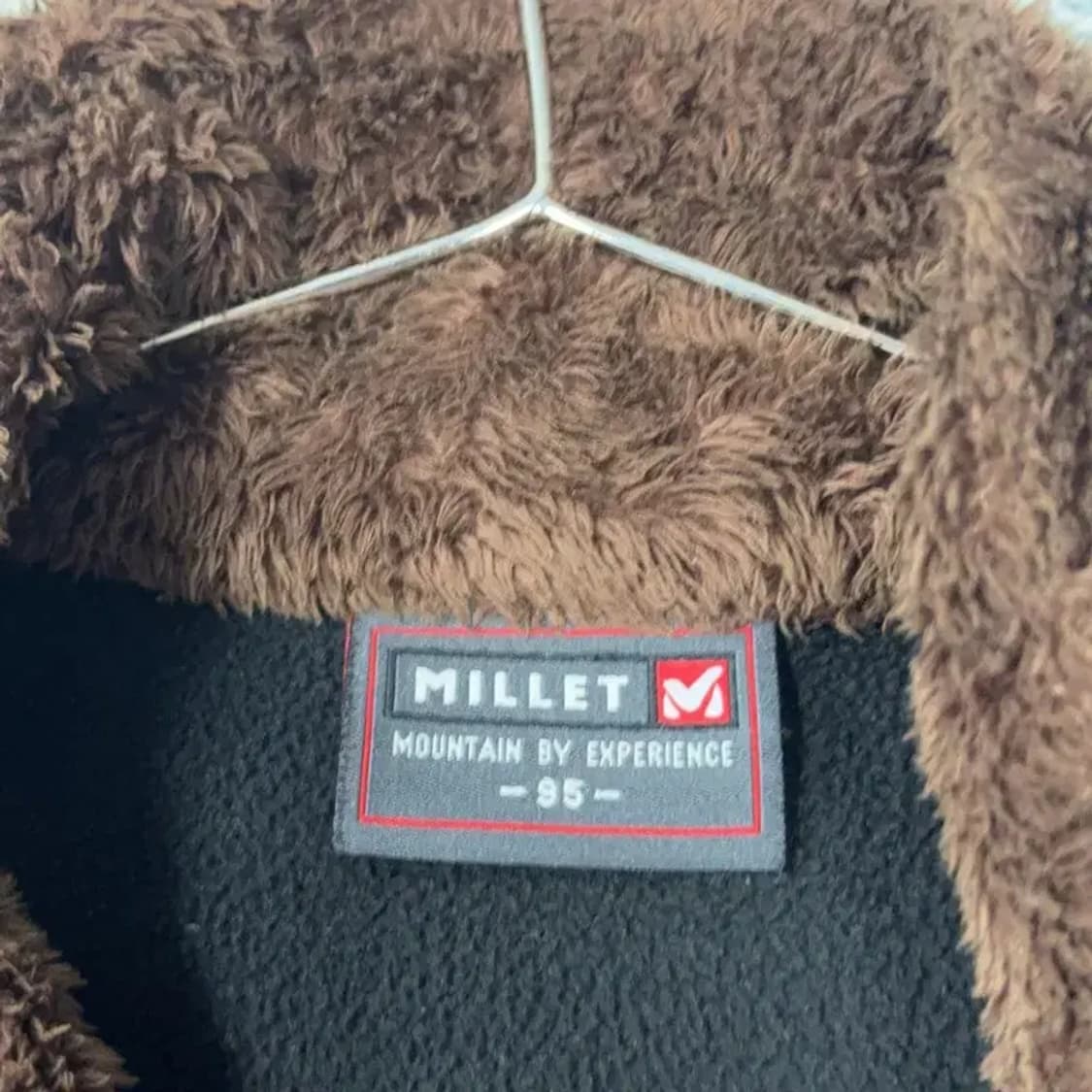 밀레 브라운 털 기모 후리스 집업 자켓 M 상품이미지3