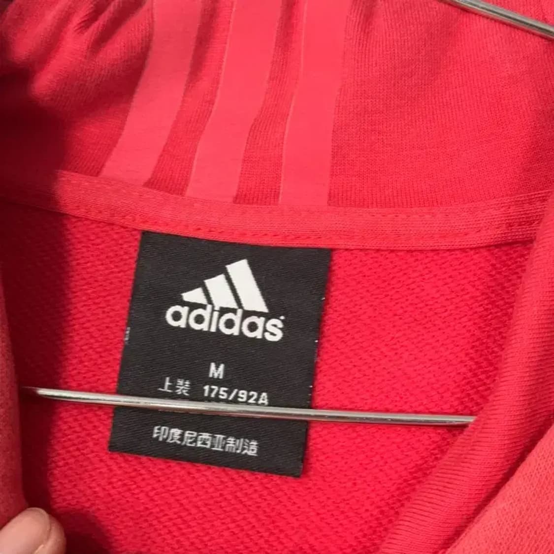 아디다스 프린팅 레드 후드티 M 상품이미지3