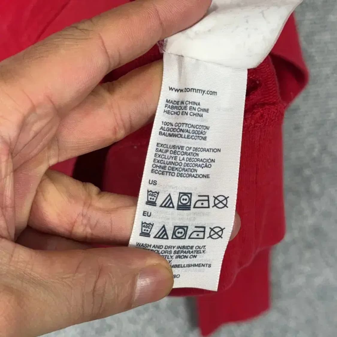 타미힐피거 레드 스펠로고 캐주얼 후드티 S 상품이미지6