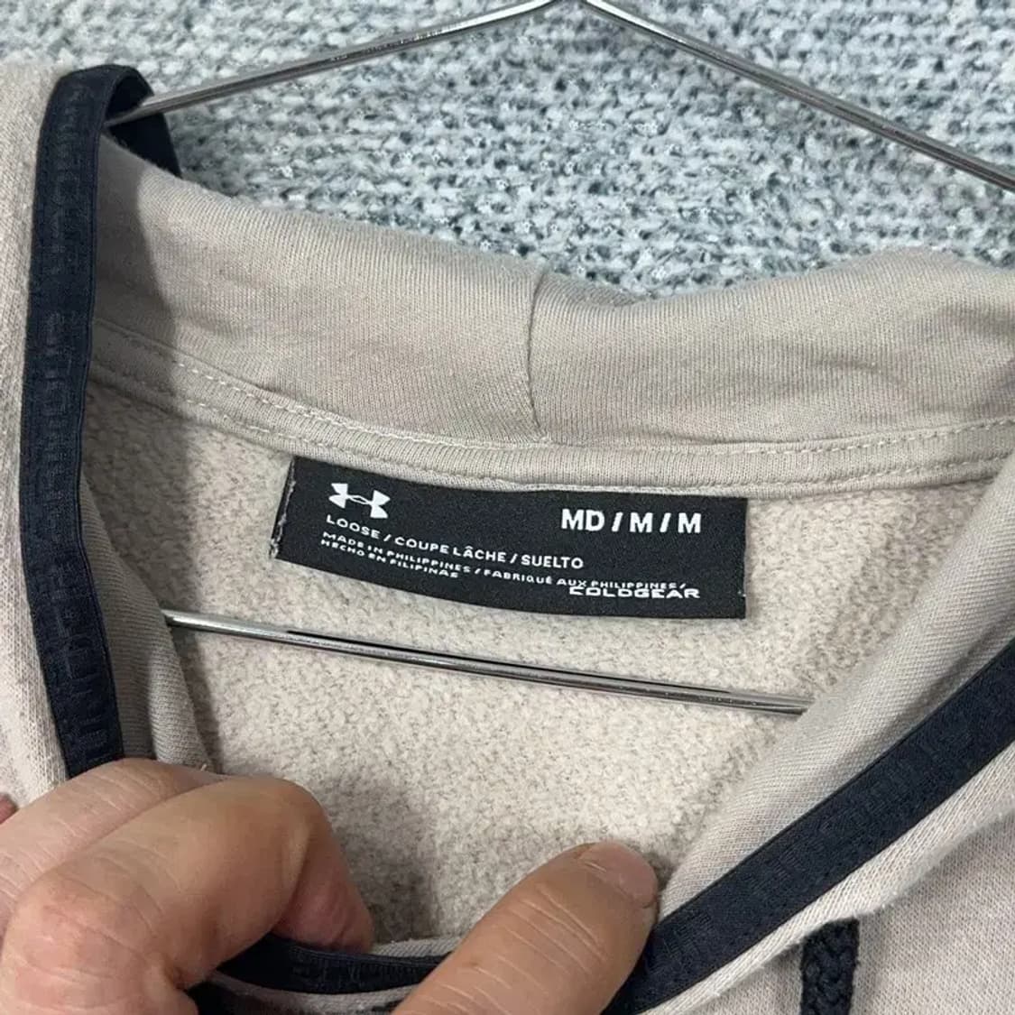 언더아머 베이지 프린팅 멀티컬러 후드티 M 상품이미지3