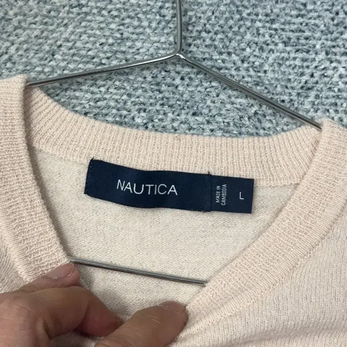 노티카 캐주얼 심플 로고 여성 니트 L 상품이미지3