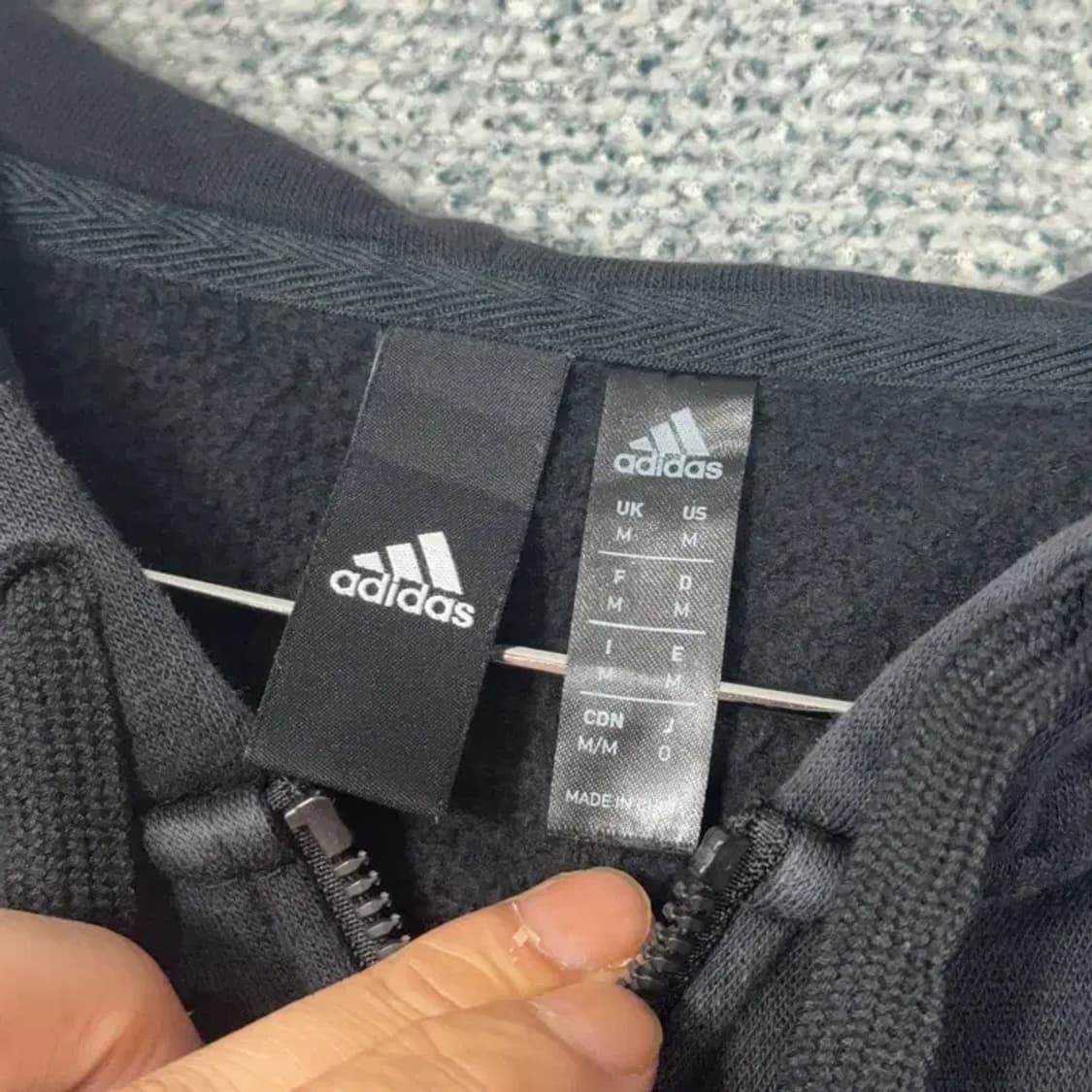 아디다스 오리지날 로고 삼선 후드집업 M 상품이미지3