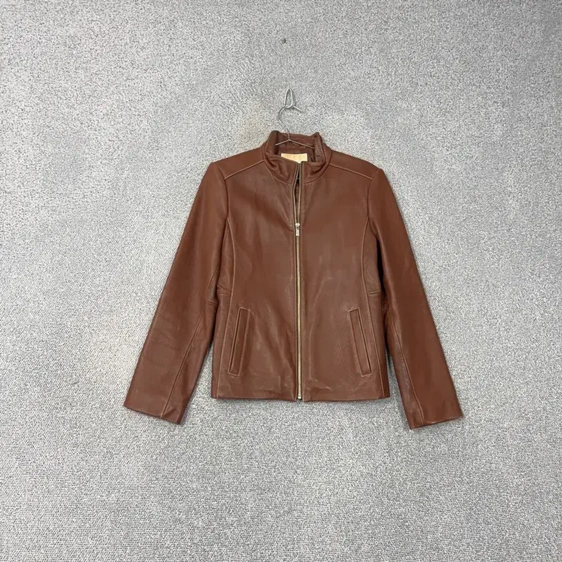 마이클코어스 리얼레드 브라운 가죽 자켓 M 상품이미지1