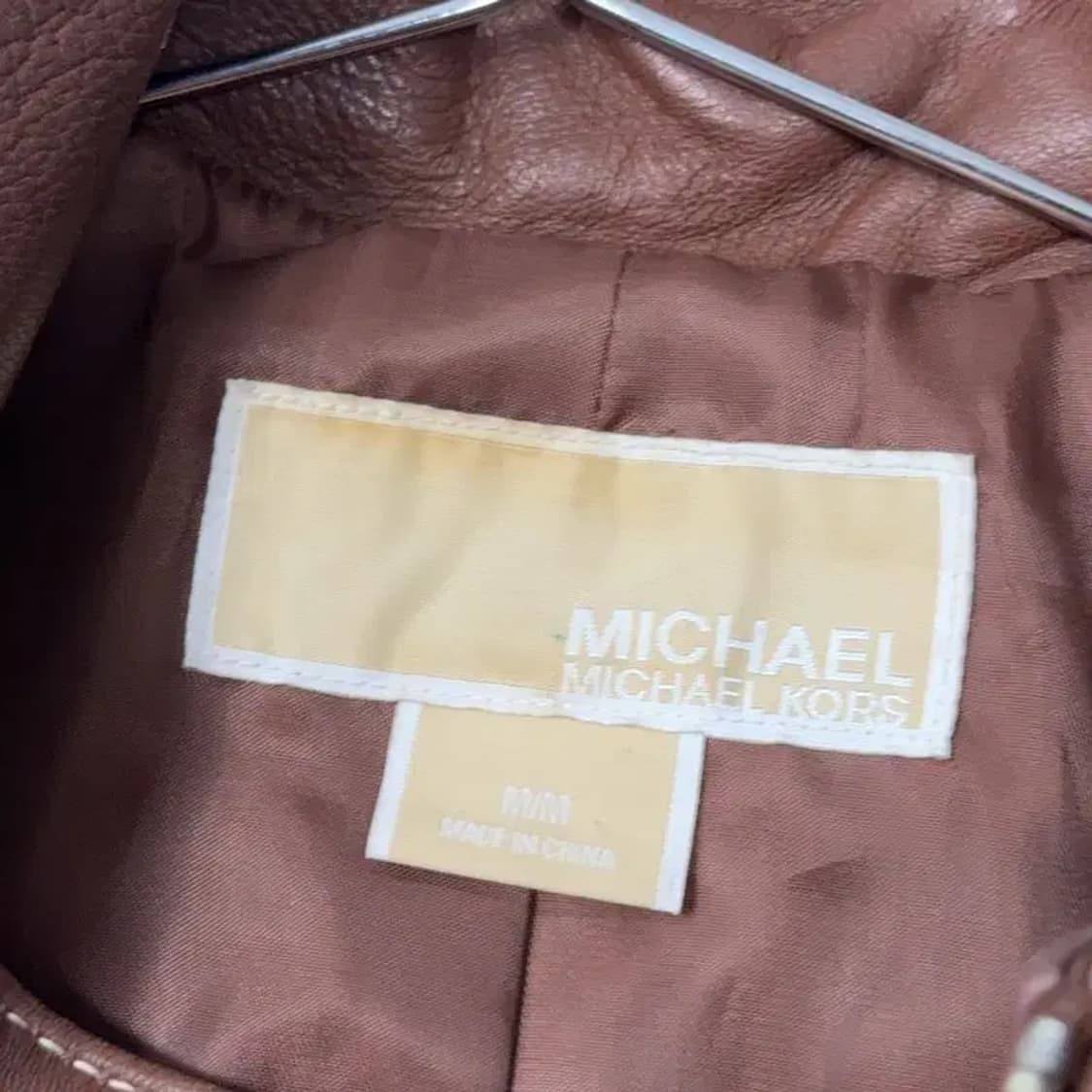 마이클코어스 리얼레드 브라운 가죽 자켓 M 상품이미지3