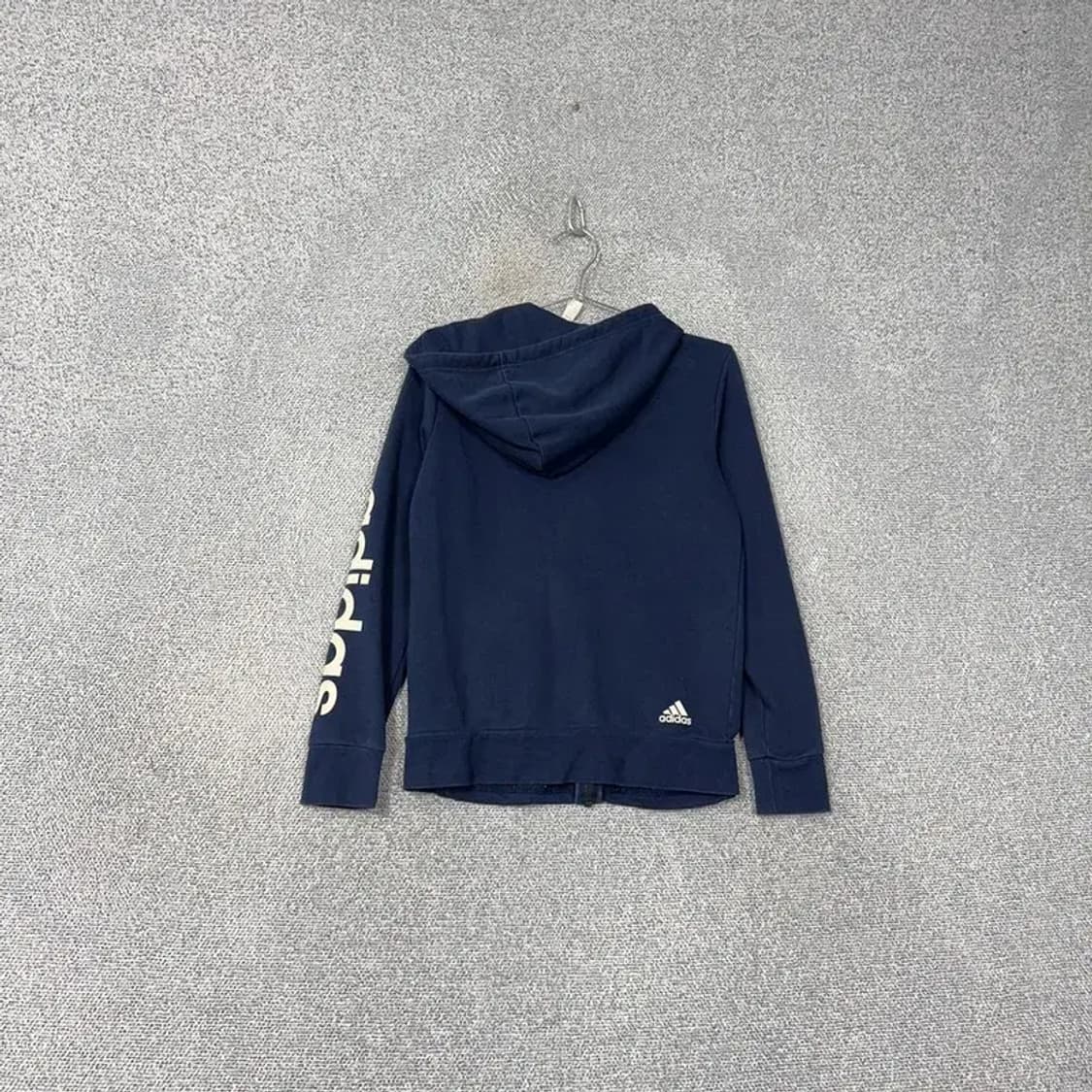 아디다스 사이드 프린팅 로고 네이비 후드집업 95 상품이미지2