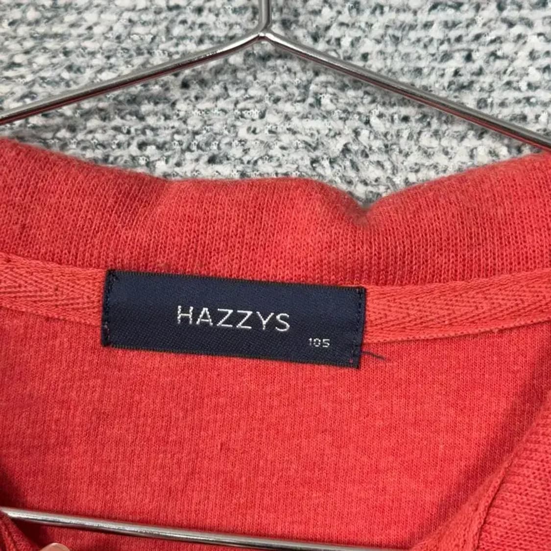 해지스 로고 캐주얼 반집업 코튼 니트 105 상품이미지3