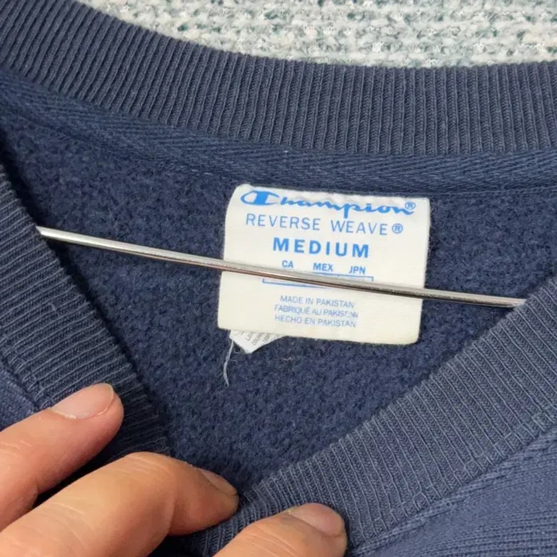 챔피온 네이비 리버스위브 스웻셔츠 맨투맨 M 상품이미지3