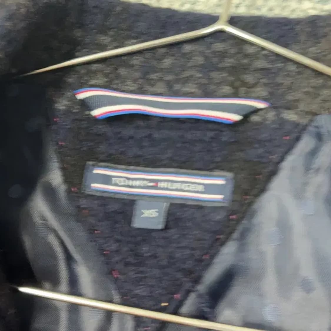 타미힐피거 빈티지 여성 클래식 체크 울 캐시미어 코트 XS 상품이미지3