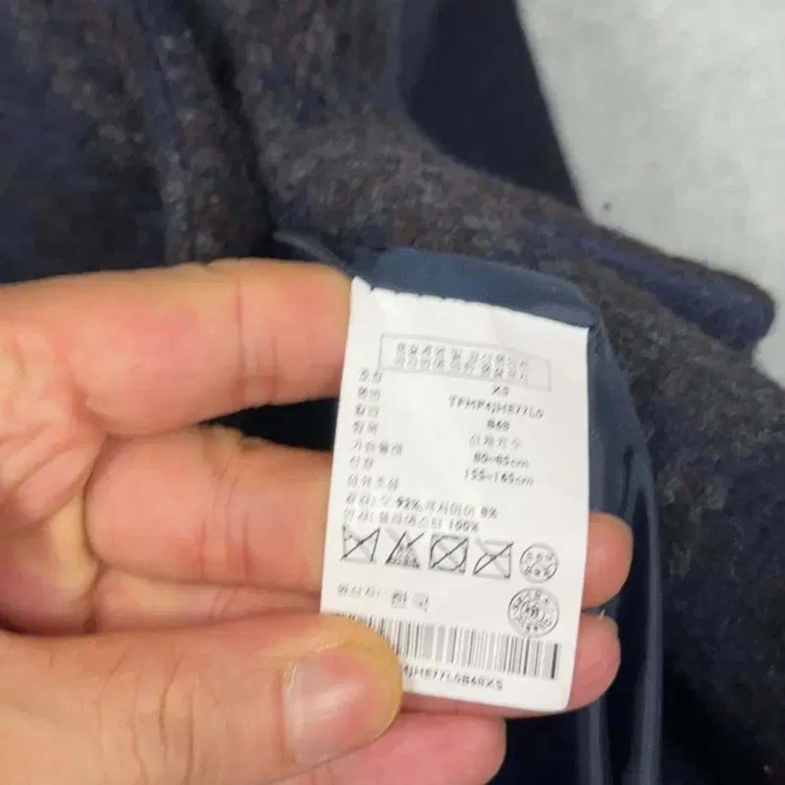 타미힐피거 빈티지 여성 클래식 체크 울 캐시미어 코트 XS 상품이미지4