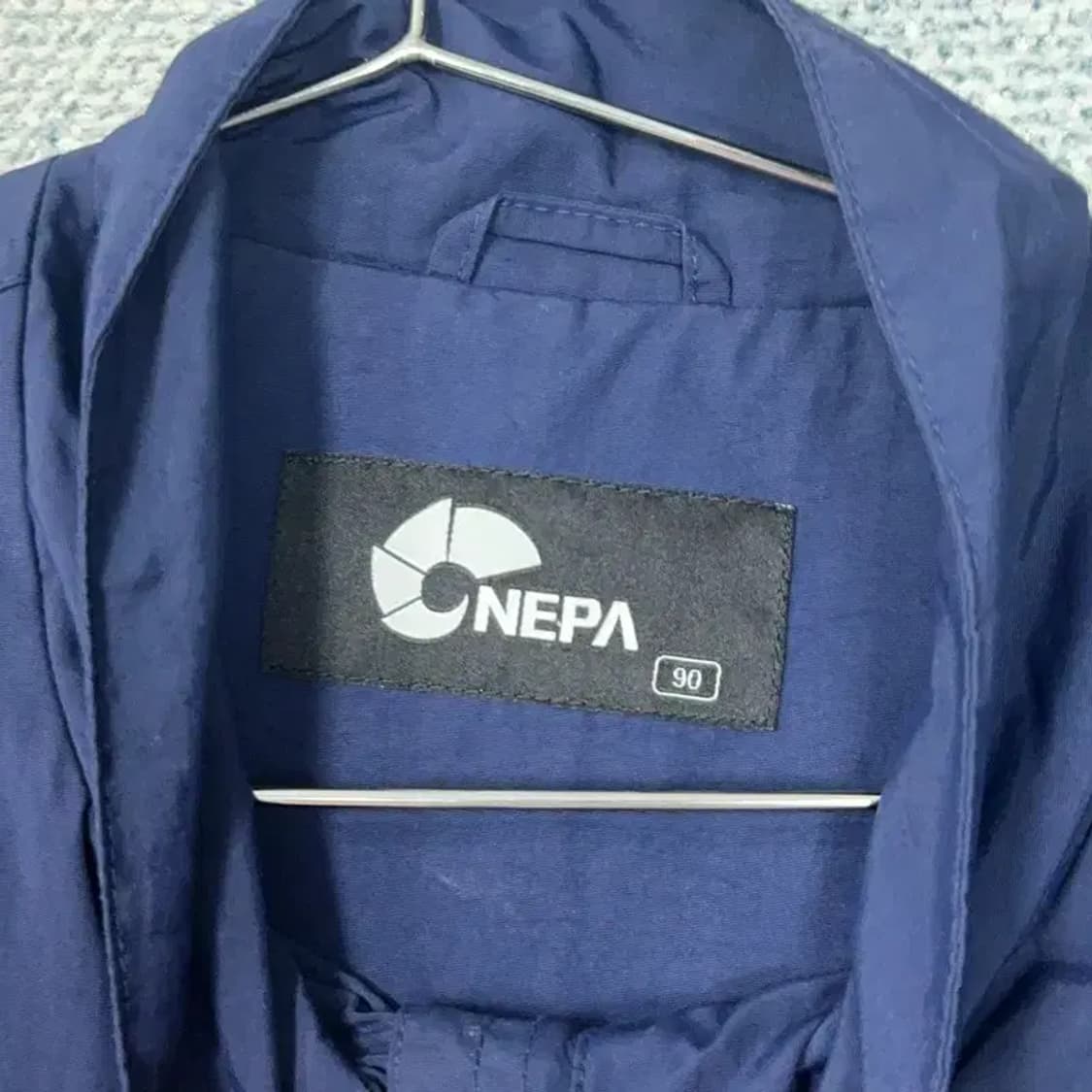 네파 네이비 로고 캐주얼 기능성 바람막이 90 상품이미지4