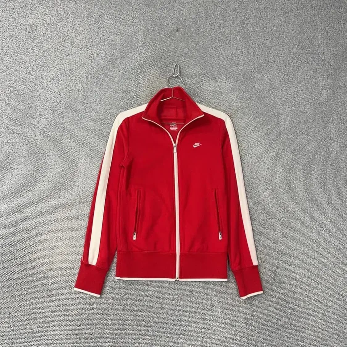 나이키 레드 스우시 로고 트랙탑 집업 저지 M 상품이미지1