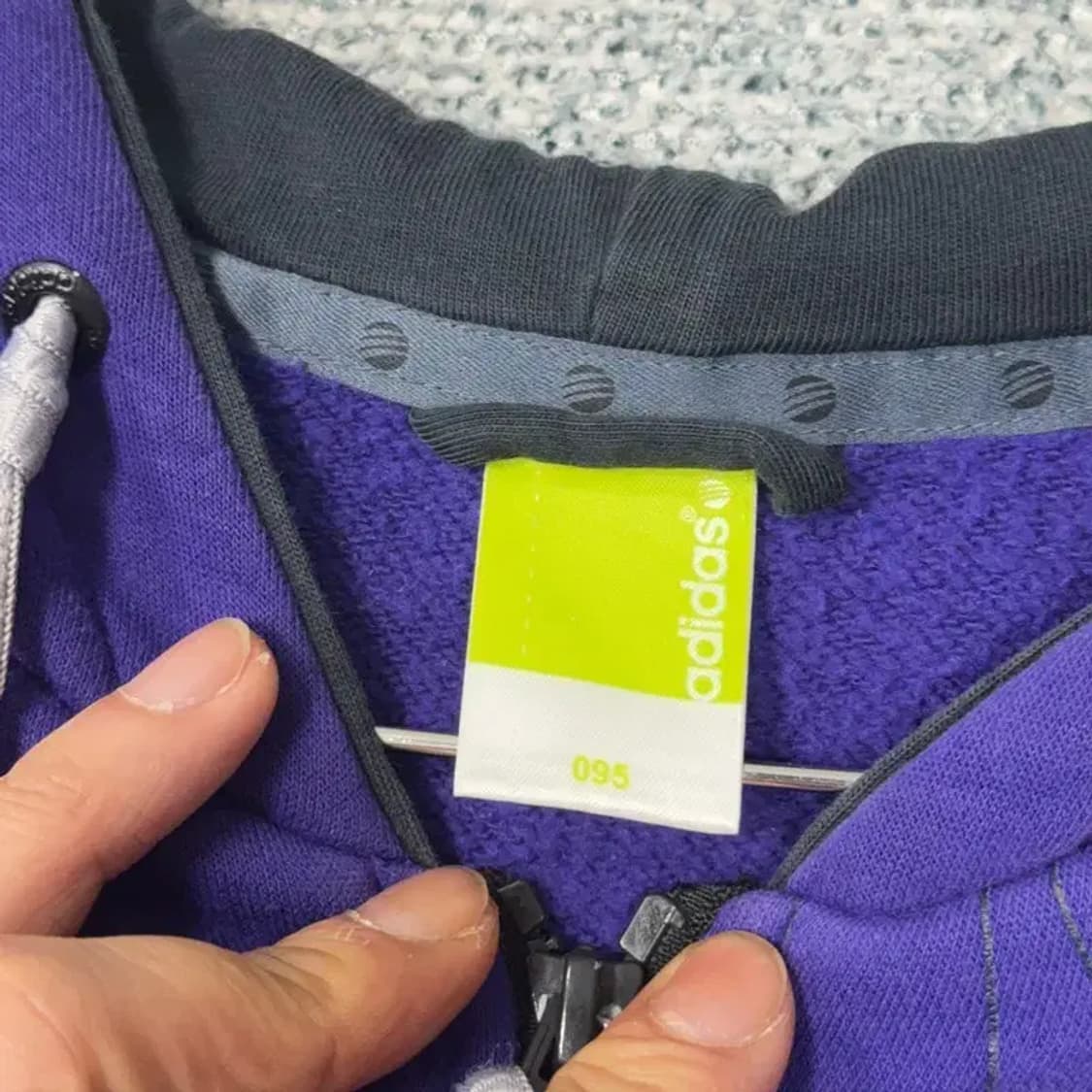 아디다스 퍼플 빈티지 Y2K 후드집업 95 상품이미지3