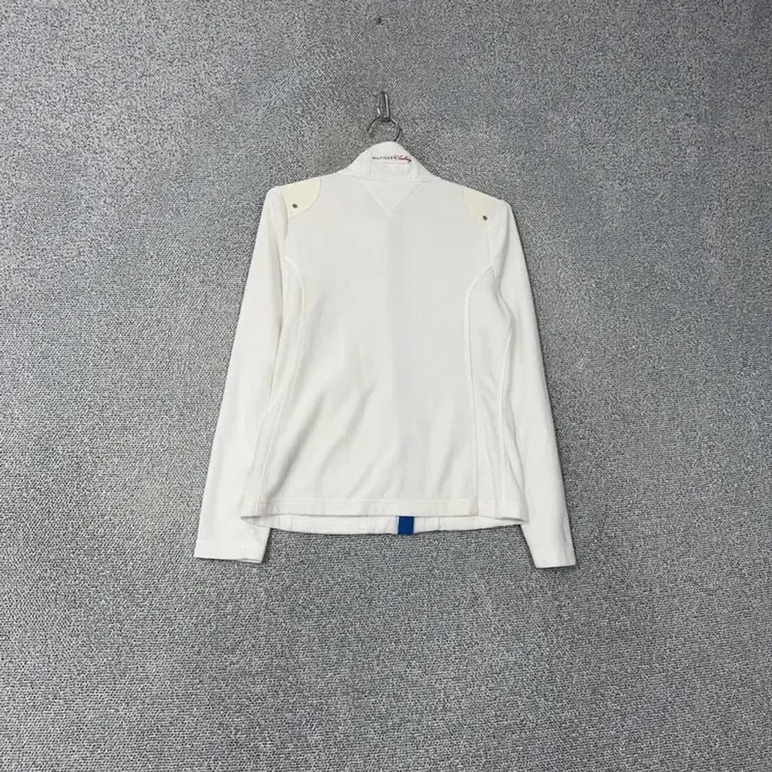 타미힐피거 화이트 크림 자수 로고 후리스 집업 S 상품이미지2