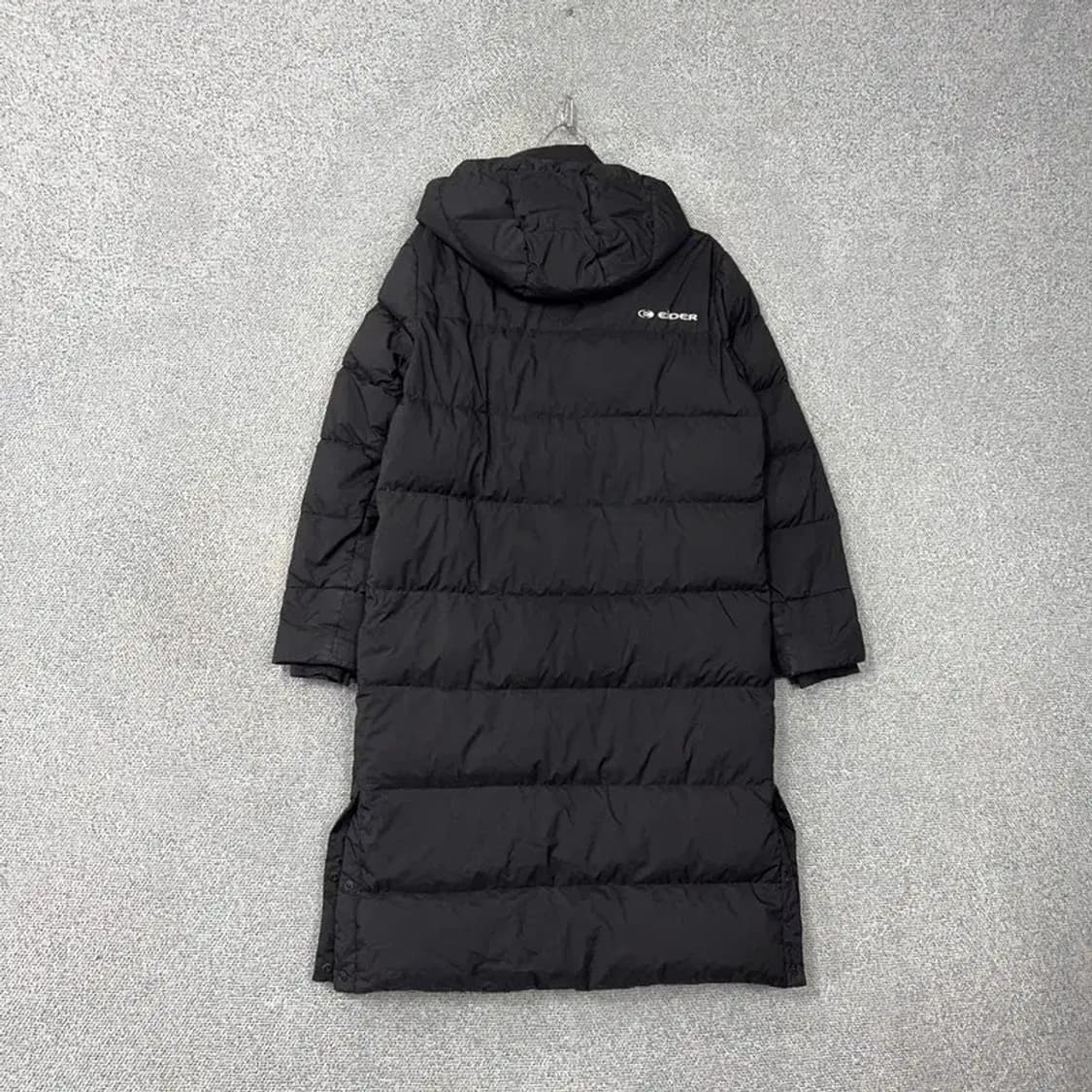 아이더 블랙 로고 오리털 덕다운 롱패딩 M 상품이미지2