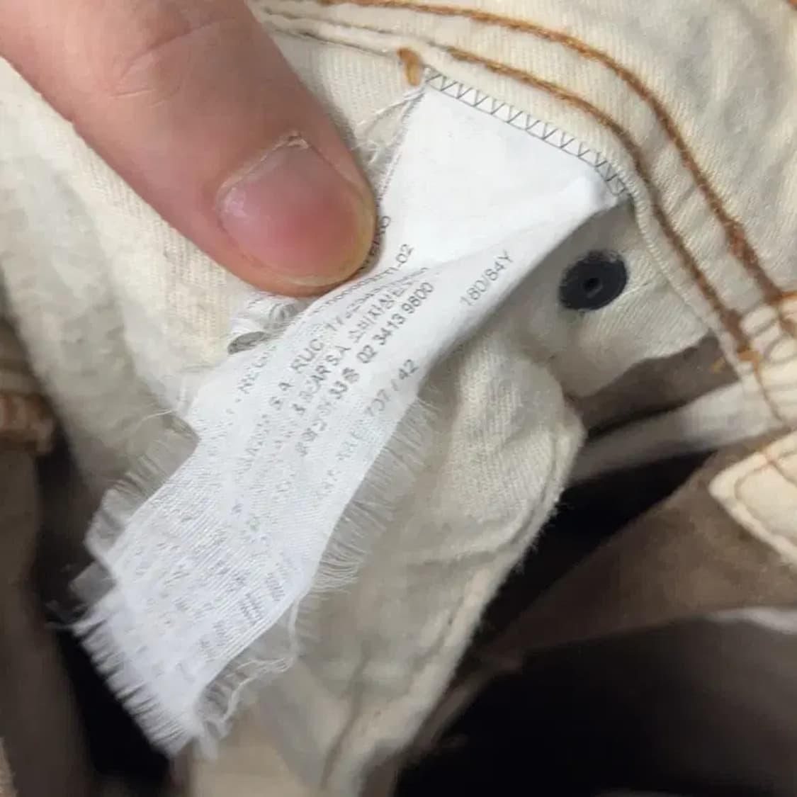 풀 앤 비어 빈티지 브라운 워싱 데님 팬츠 34 상품이미지7