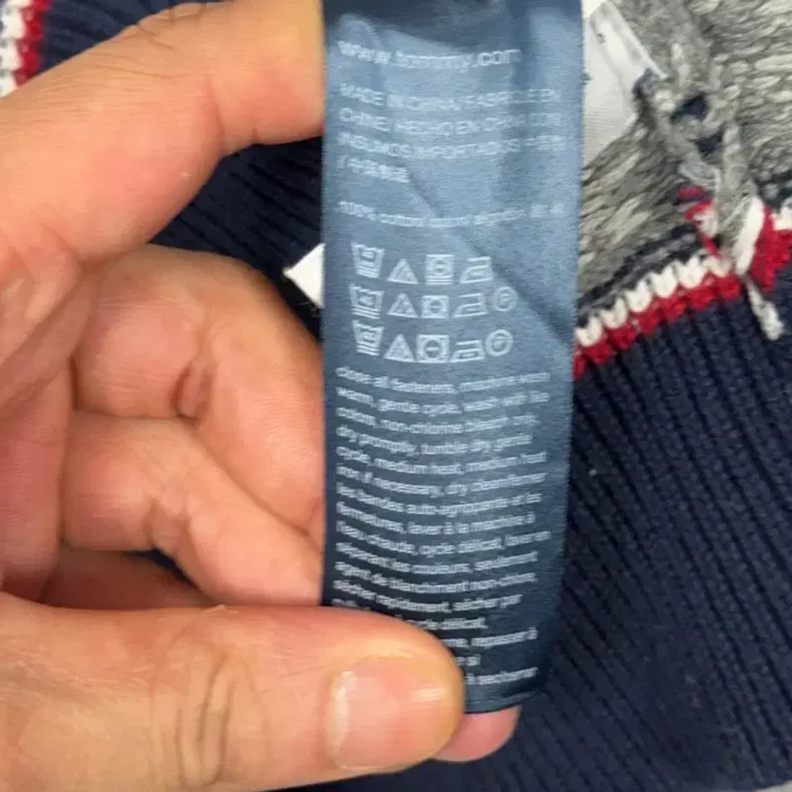 타미힐피거 페어아일 패턴 그레이 가디건 S 상품이미지6