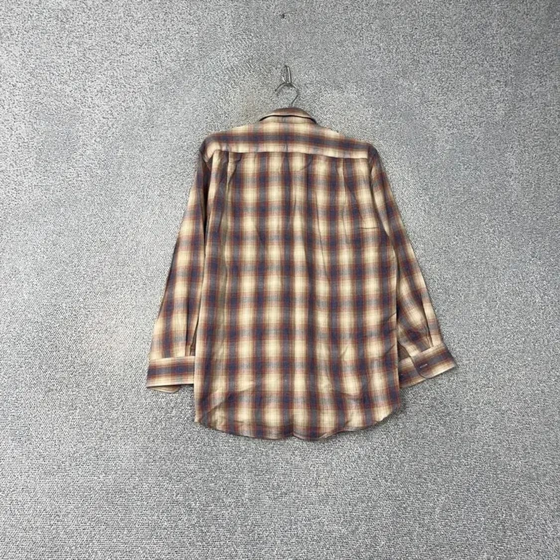 빈티지 캐주얼 체크 베이지 셔츠 100 상품이미지2