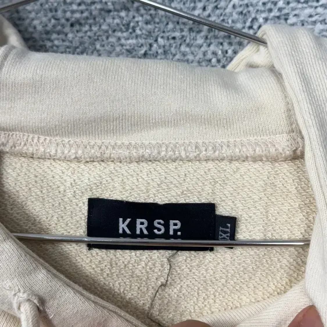 KRSP 프린팅 크림 후드티 XL 상품이미지3