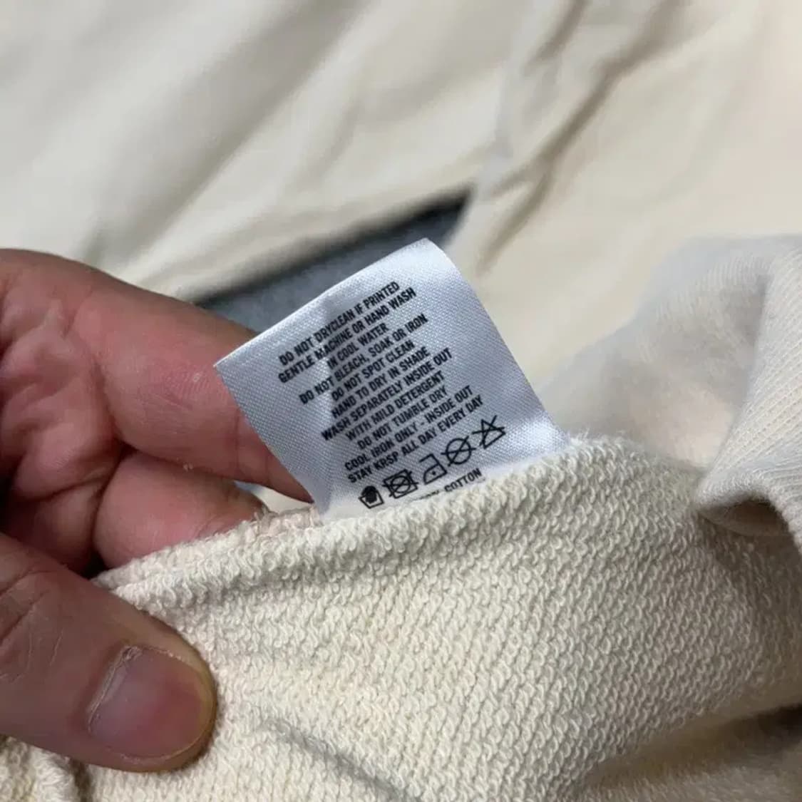 KRSP 프린팅 크림 후드티 XL 상품이미지4