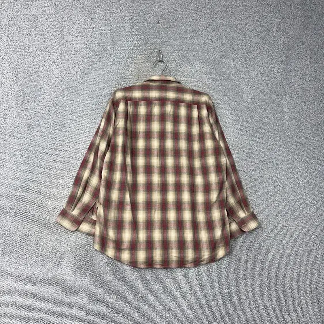 빈티지 캐주얼 체크 베이지 셔츠 105 상품이미지2