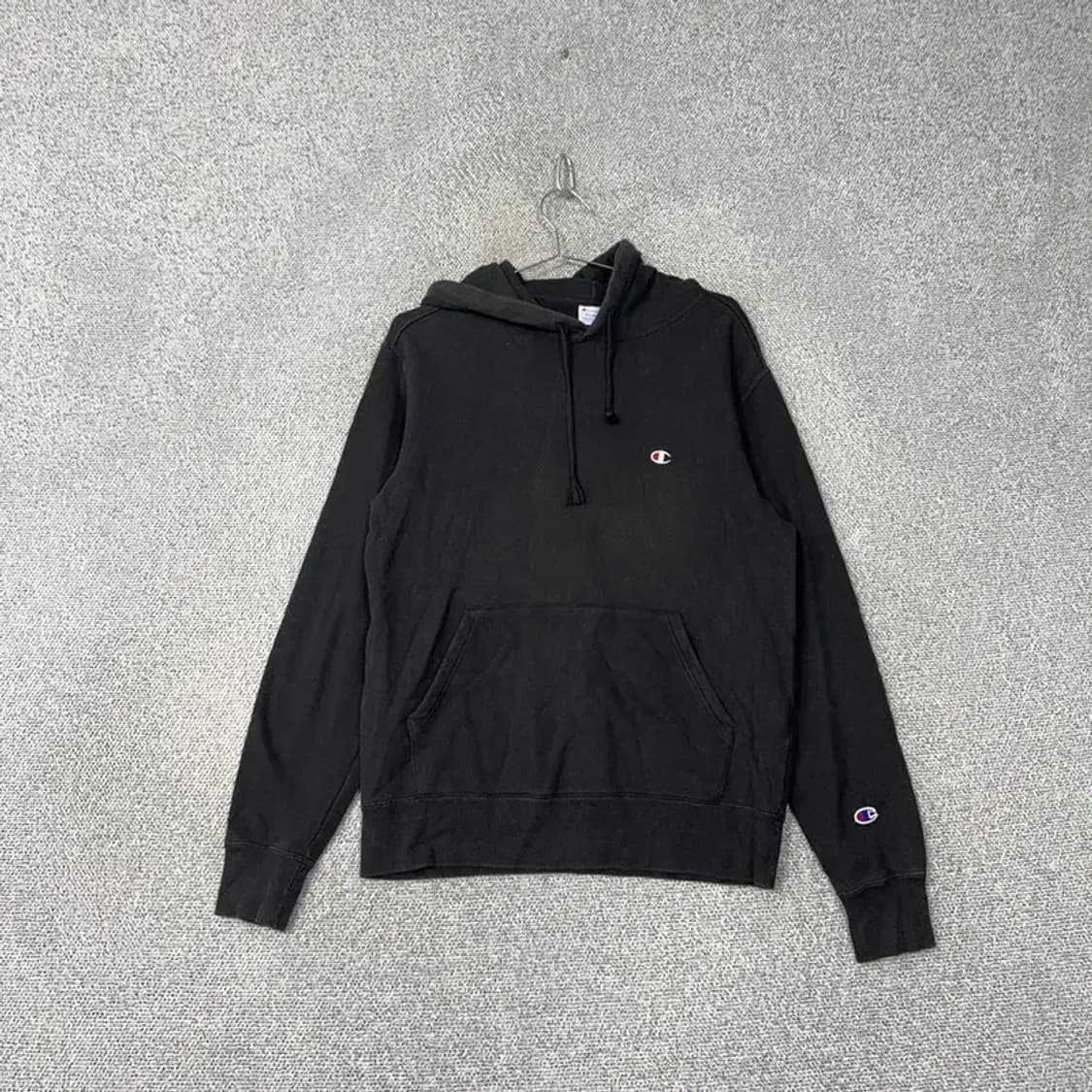 챔피온 로고 블랙 후드티 XL 상품이미지1