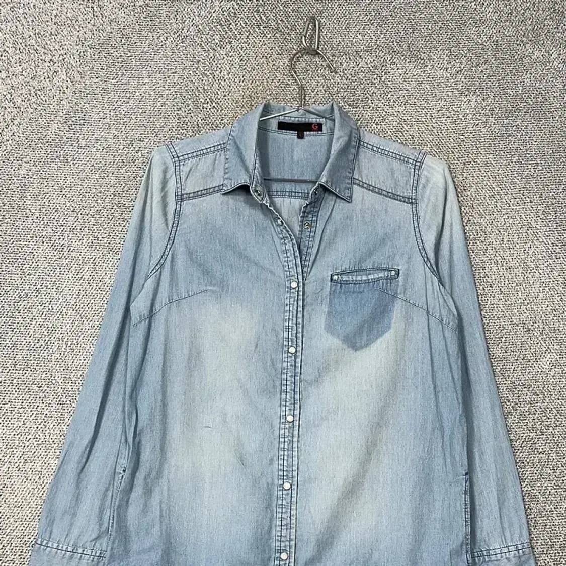 게스 여성 롱 데님 셔츠 S 상품이미지3