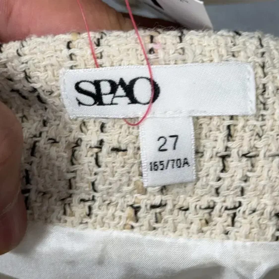 [새상품] 스파오 체크 베이지 미니스커트 27 상품이미지6