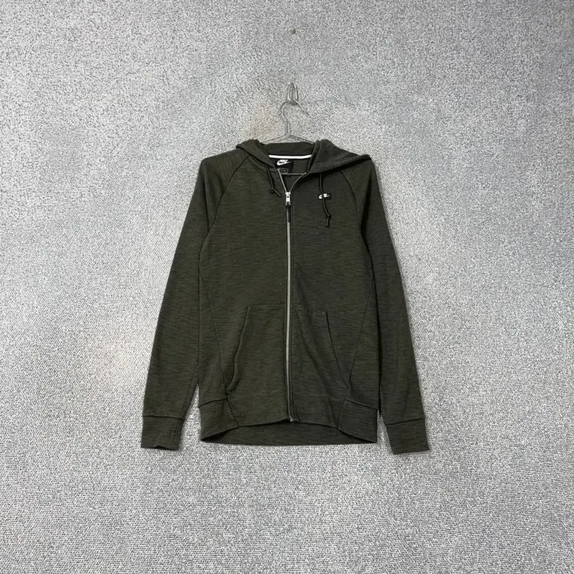 나이키 로고 기능성 카키 후드집업 XS 상품이미지1