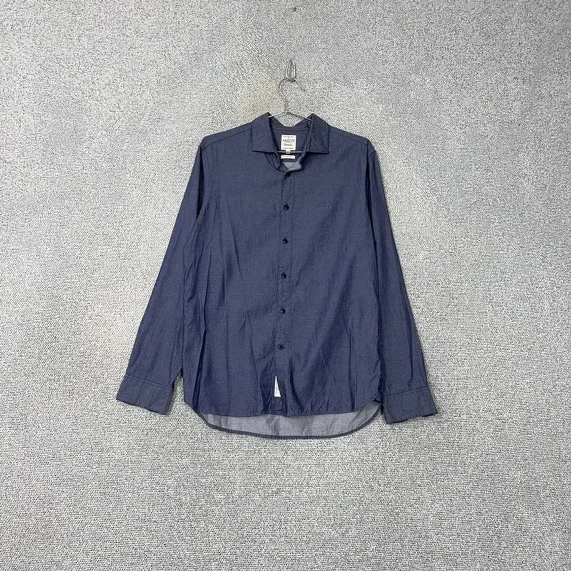 해지스 로고 남성 캐주얼 클래식 네이비 셔츠 100 상품이미지1