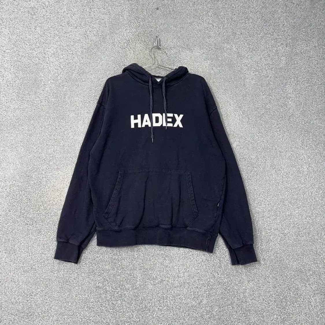 하덱스 프린팅 로고 네이비 후드티 XL 상품이미지1